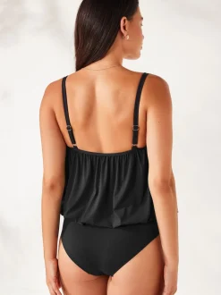 Next Noir - Maillot de bain Imprimé Blouson Shaping Outlet