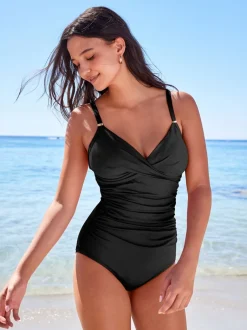 Next Noir - Maillot de bain moulant avec contrôle du ventre Online