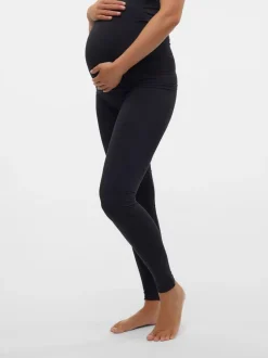Mamalicious Noir - Leggings de maternité sans coutures