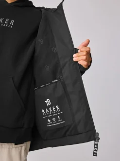 Baker by Ted Baker Noir - Manteau doublé en polaire imperméable Online