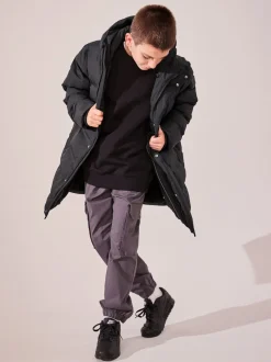 Next Noir - Manteau bouffant long imperméable doublé de polaire (3-17yrs) Hot