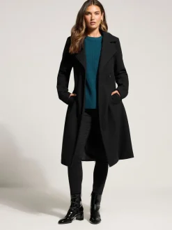 Long Tall Sally Noir - Manteau cache-cœur Outlet