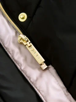 Baker by Ted Baker Noir - Manteau Ceinturé , mi-lourd, matelassé et Résistant à la douche Outlet