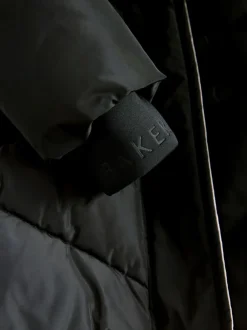 Baker by Ted Baker Noir - Manteau Ceinturé , mi-lourd, matelassé et Résistant à la douche Outlet