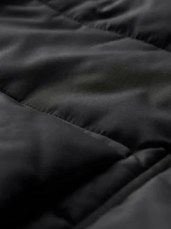 Next - Manteau long matelassé à capuche résistant à la douche Noir New