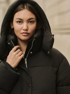 Next Noir - Manteau long rembourré imperméable Online