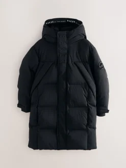 Baker by Ted Baker Noir - Manteau matelassé long imperméable Clearance