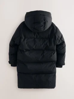 Baker by Ted Baker Noir - Manteau matelassé long imperméable Clearance