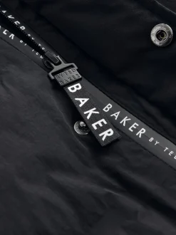 Baker by Ted Baker Noir - Manteau matelassé long imperméable Clearance