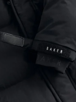 Baker by Ted Baker Noir - Manteau matelassé long imperméable Clearance
