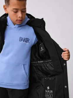 Baker by Ted Baker Noir - Manteau matelassé long imperméable Clearance