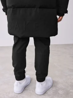 Baker by Ted Baker Noir - Manteau matelassé long imperméable Clearance