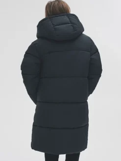 The Set Noir - Manteau mi-long matelassé long à capuche Outlet