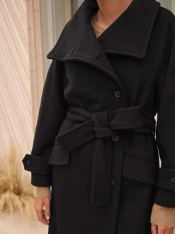 Next Noir - Manteau N. Premium en entonnoir Clearance