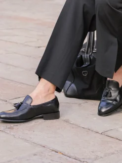 Jones Bootmaker Noir - Mocassins en cuir Devon2 Discount