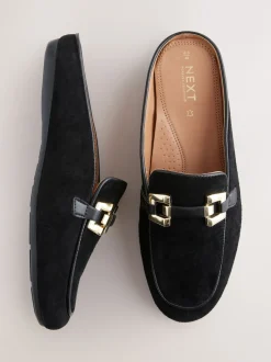 Next Noir - Mocassins Forever Comfort® en cuir avec bordures matérielles Discount