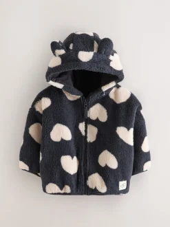 Next Noir à motif cœur - Polaire zippée (3mois-7ans) Online