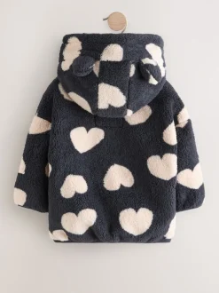 Next Noir à motif cœur - Polaire zippée (3mois-7ans) Online
