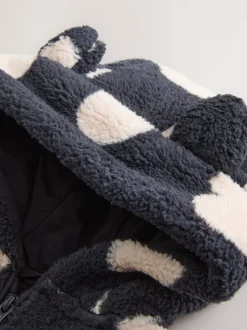 Next Noir à motif cœur - Polaire zippée (3mois-7ans) Online