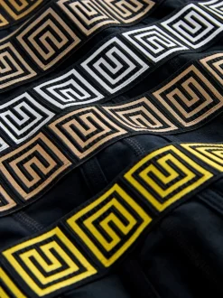 Next - Boxer A-Front en coton riche Noir à motif métallisé