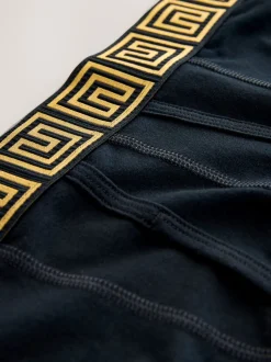 Next - Boxer A-Front en coton riche Noir à motif métallisé