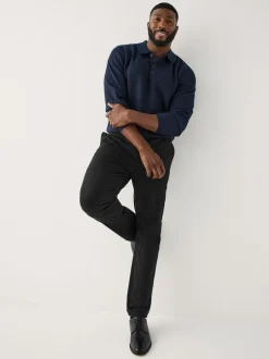 Next Noir - Moulant - N. Premium Smart Coton TENCEL™ Chinos en Blend de lyocell avec taille confort Best
