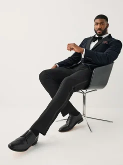 Next Noir - Moulant - Pantalons de smoking texturés Motionflex avec bande latérale Online