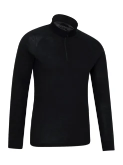 Mountain Warehouse Noir - Mens Merino Quarter Zip Thermal Top Online