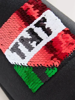 Next Noir - Mules chaussons Minecraft à sequins réversibles Online