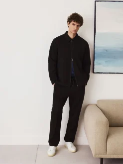 Next Noir - N. Premium Joggings doux au toucher Scuba Coupe ajustée Open New