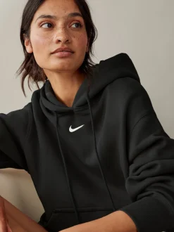 Nike - Sweat à capuche oversize Mini Sportswear Phoenix en polaire à enfiler Noir Discount