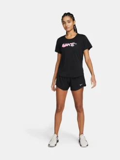 Nike - Un short Dri-FIT Mid Rise 3 pouces doublé Noir New