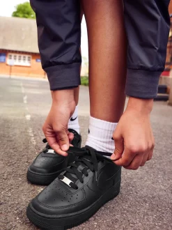 Nike - Youth Air Force 1 Trainers Noir New