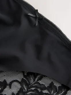 Next - No VPL Lace Back Briefs 3 Pack Noir Online