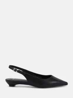 Novo Noir - Chaussures à bride arrière à talon bas et bout pointu Clearance