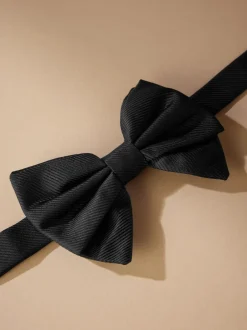 Next Noir - Nœud papillon en soie texturée Signature Made In Italy Sale