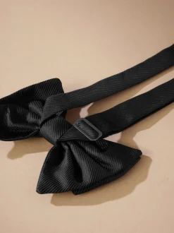 Next Noir - Nœud papillon en soie texturée Signature Made In Italy Sale