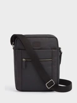 Osprey London Noir - The Small Grantham Besace Sac en toile cirée et cuir Online