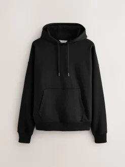 Next Noir - Oversize - Sweat-shirt à capuche en jersey riche en coton épais
