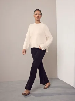 Next Noir - Pantalon bootcut en velours côtelé lissant Best