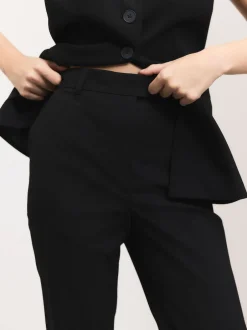 Next Noir - Pantalon bootcut habillé avec laine Outlet