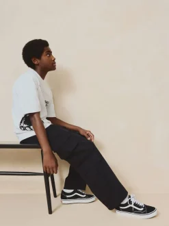 Next Noir - Pantalon cargo en coton tissé en sergé (3-16ans)