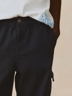 Next Noir - Pantalon cargo en coton tissé en sergé (3-16ans)