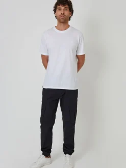 Threadbare Noir - Pantalon cargo slim à poignets 100% coton Online