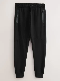 Next Noir - Pantalon de jogging en interlock doux au toucher à poignets Best