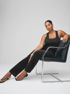 Next Noir - Pantalon sablier bootcut en velours côtelé Discount