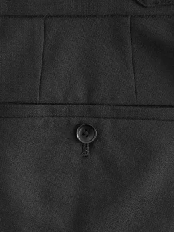 Next Noir - Pantalon Signature Smart en laine italienne texturée avec pattes d'ajustement sur les côtés Discount
