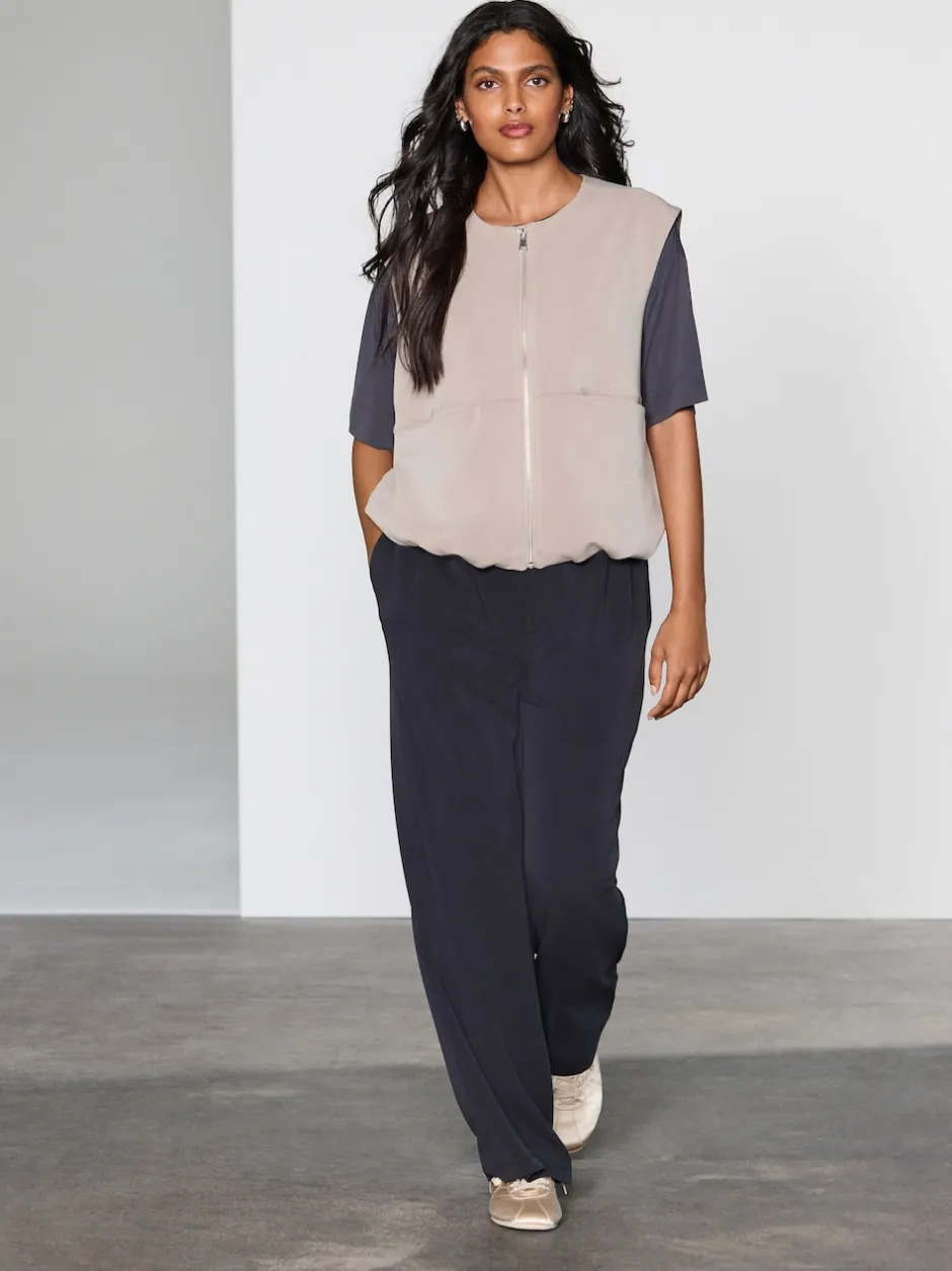 Next Noir - Pantalons Amples à enfiler en jersey ultra-doux modal Mélange Online