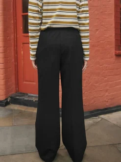 Next Noir - Pantalons amples à taille écharpe Discount