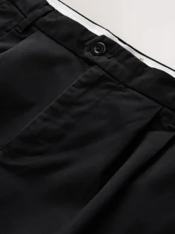 Next Noir - Pantalons chinos extensibles à double pli Outlet